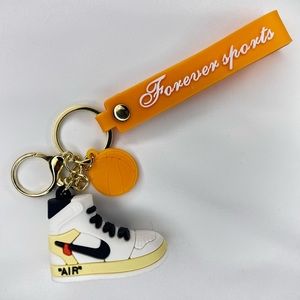 Cream/Orange Nike Air Keychain w/ Wristlet✨